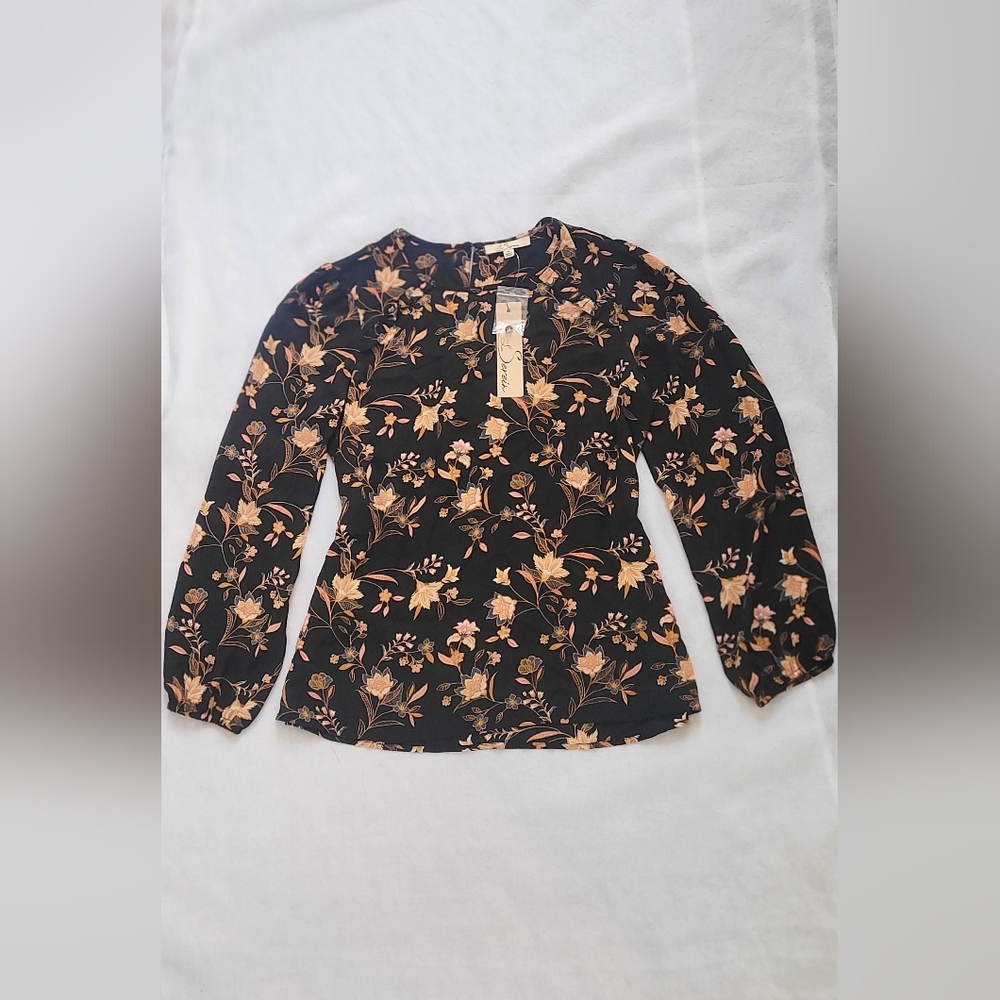 NWT! les Serein Women's Bohemian Print Blouse Size Medium - Picture 5 of 9
